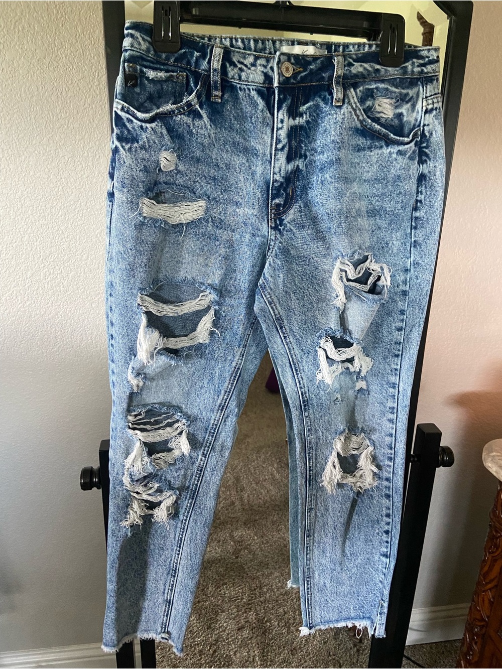 KanCan High Rise Light Blue Distressed Jeans